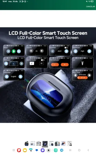 Auriculares Bluetooth con pantalla nuevo precintad