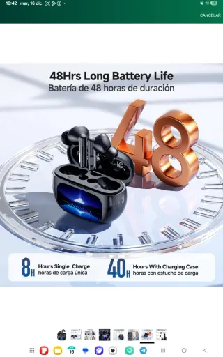 Auriculares Bluetooth con pantalla nuevo precintad