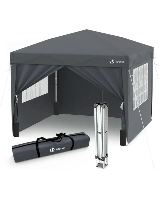 Carpa Plegable VOUNOT 3x3m con 4 Paredes
