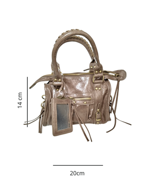 Mini borsa marrone bronzo nuova