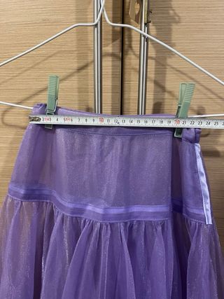 Falda danza flamenca tul morado.