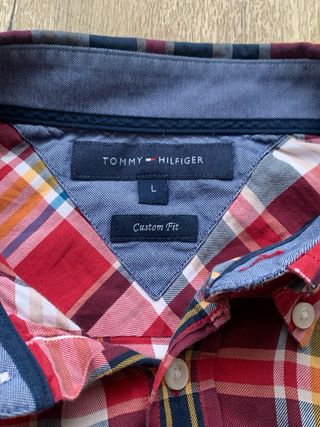 Camicia Tommy Hilfiger a quadri rossa L