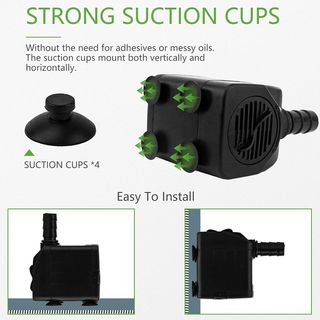 Mini pompe ad acqua per acquario, ultra silenziosa