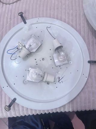 Plafoniera in vetro decorato