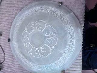 Plafoniera in vetro decorato