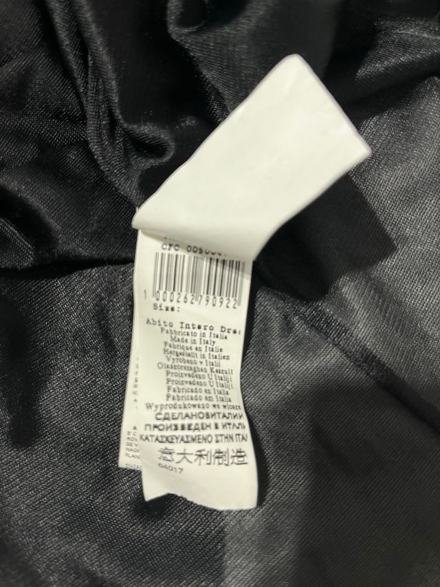 Rinascimento vestido negro XL detalles dorados