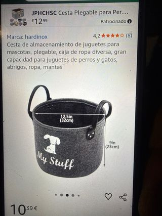 cesto almacenamiento juguetes mascotas