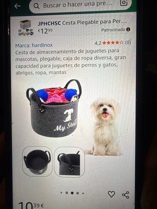 cesto almacenamiento juguetes mascotas