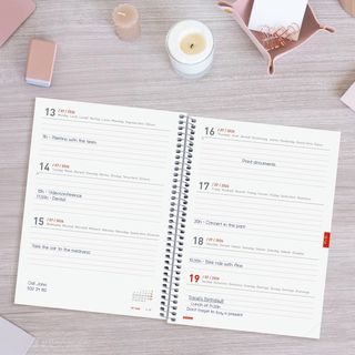 Finocam - Agenda Espiral 18 Meses 2025 2026 Semana