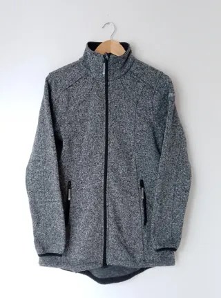 Felpa in pile Icepeak donna con cappuccio grigia