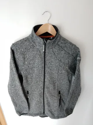 Felpa in pile Icepeak donna con cappuccio grigia