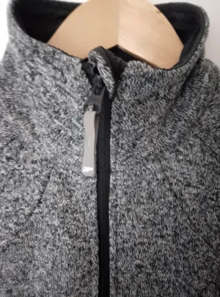 Felpa in pile Icepeak donna con cappuccio grigia