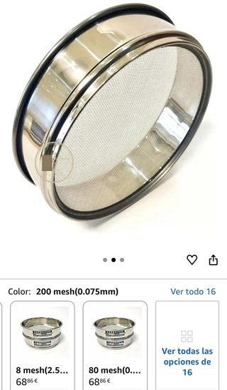 Tamiz de laboratorio acero inoxidable ( NUEVO )