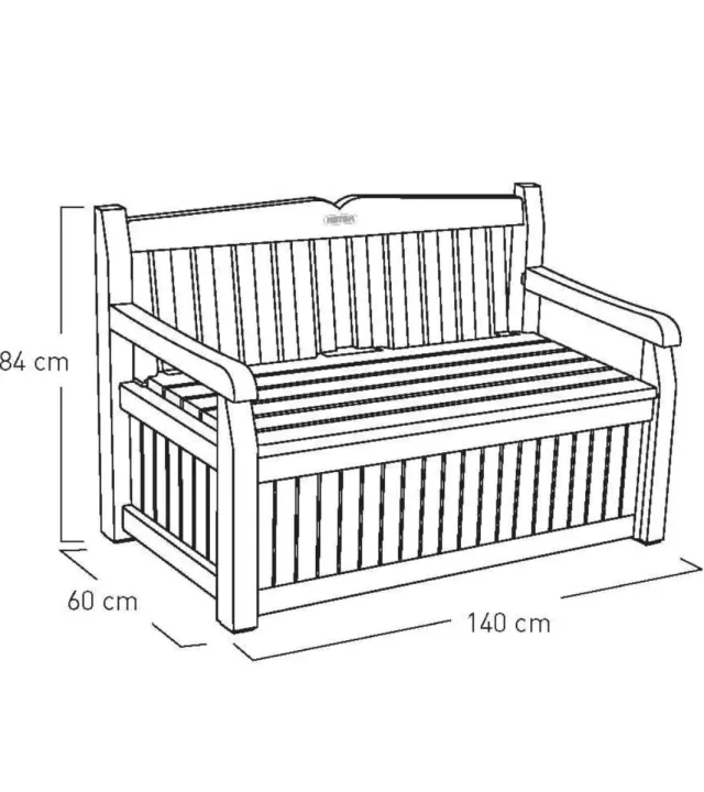 Banco arcón Keter Eden Beige/Marrón