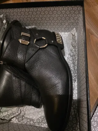 Botines Philipp Plein Negros Piel Hombre