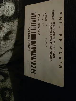 Botines Philipp Plein Negros Piel Hombre