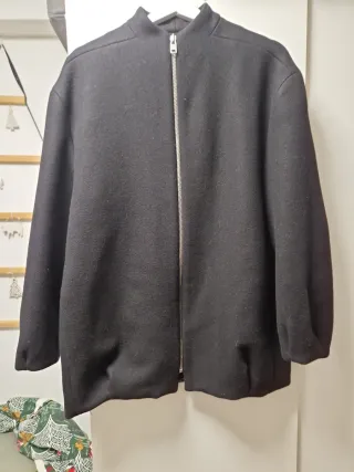 Abrigo Bomber Zara Manteco Negro