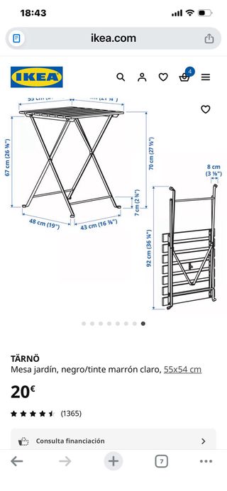 Mesa Terraza Madera y Metal