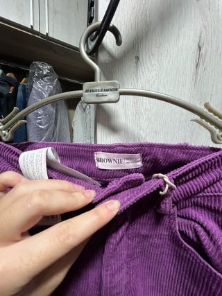 Pantalones de pana morados