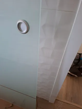 Puerta corredera de cristal esmerilado