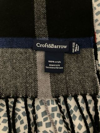 Bufanda Croft&Barrow cuadros nueva