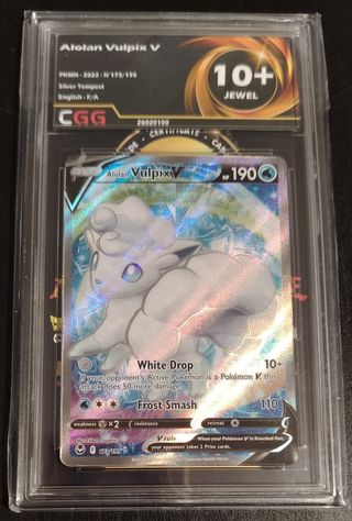 Carta Pokémon Alolan Vulpix V 173/195 CGG 10+
