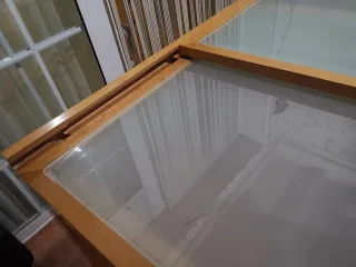 Mesa extensible 180 Madera y Cristal