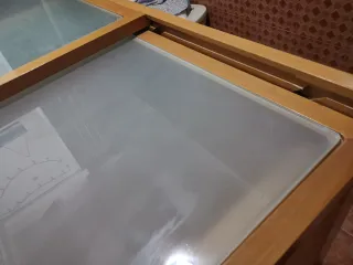 Mesa extensible 180 Madera y Cristal