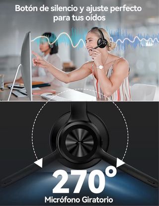 TeckNet Auriculares Bluetooth Inalámbricos Diadema