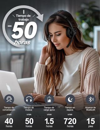 TeckNet Auriculares Bluetooth Inalámbricos Diadema