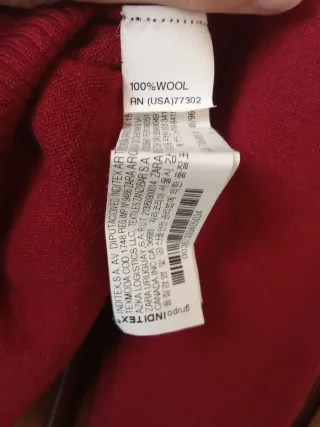 Jersey Lana Pico Zara M NUEVO