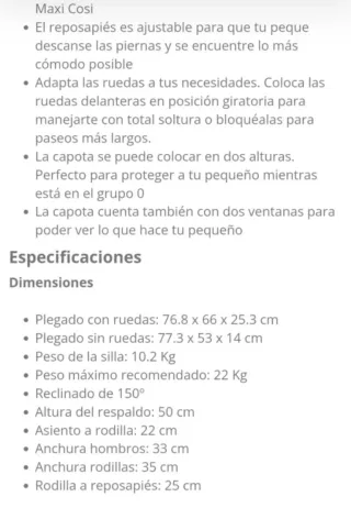 Silla de paseo Baby Jogger City