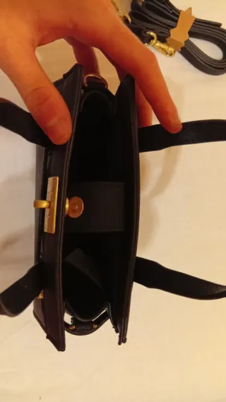 Bolso Estilo Mini Kelly Negro Elegante con Correa