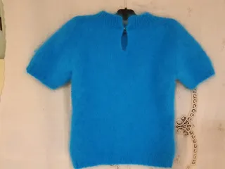 Maglia lana angora celeste