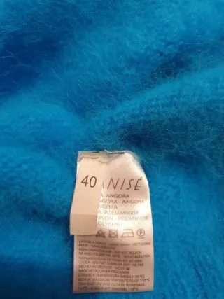 Maglia lana angora celeste