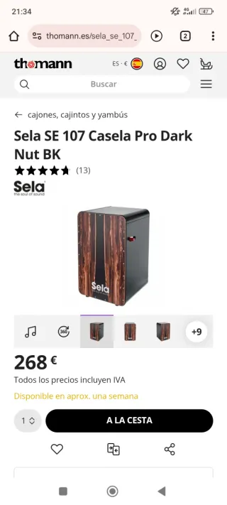 Cajón Flamenco Sela con Snares