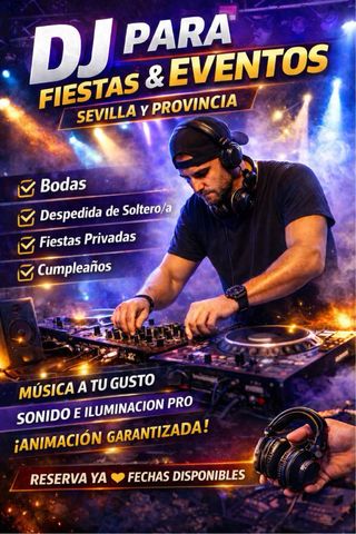 DJ para todo tipo de Fiestas y Eventos Sevilla