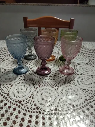 Set 6 Calici Vetro Colorati