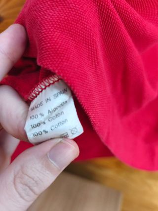 Polo Lacoste Color Rojo Talla S.