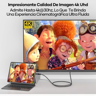 USB C hdmi,Cable USB C HDMI de 1,8 m 4K UHD (compa