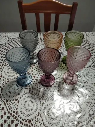 Set 6 Calici Vetro Colorati