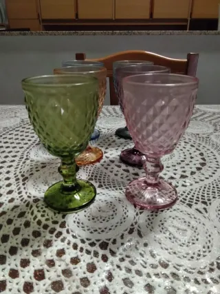 Set 6 Calici Vetro Colorati