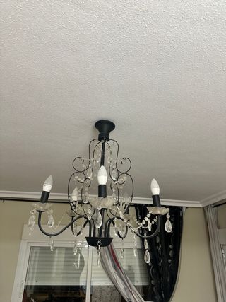 Lámpara de techo colgante cristal metal