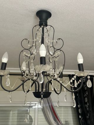 Lámpara de techo colgante cristal metal