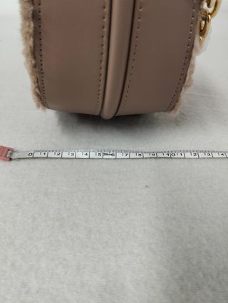 Borsa a spalla pelo checkered