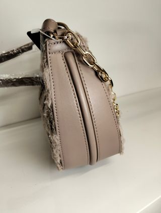 Borsa a spalla pelo checkered