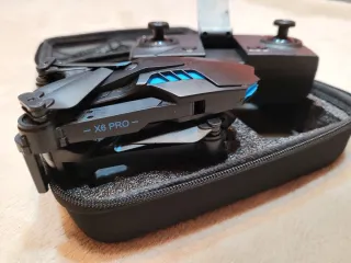 Dron X6 Pro Negro y Azul