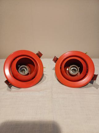 Coppia Applique Rosse da muro/soffitto