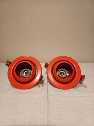 Coppia Applique Rosse da muro/soffitto