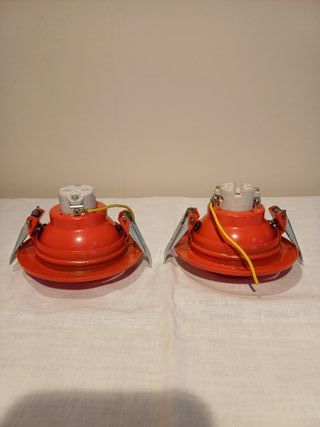 Coppia Applique Rosse da muro/soffitto